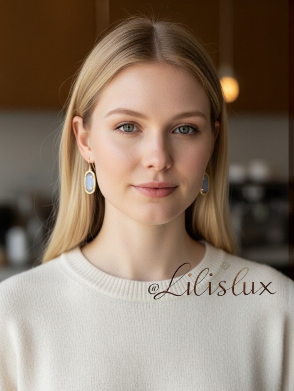 Kendra Scott Elle Gold Drop Earrings in Slate Cats Eye
